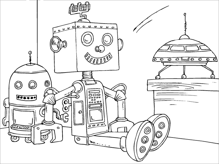 Coloriage robot jouet