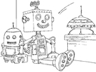 coloriage robot jouet