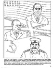 Coloriages Roosevelt Churchill Staline