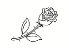 coloriage rose