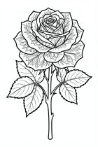 Coloriage rose