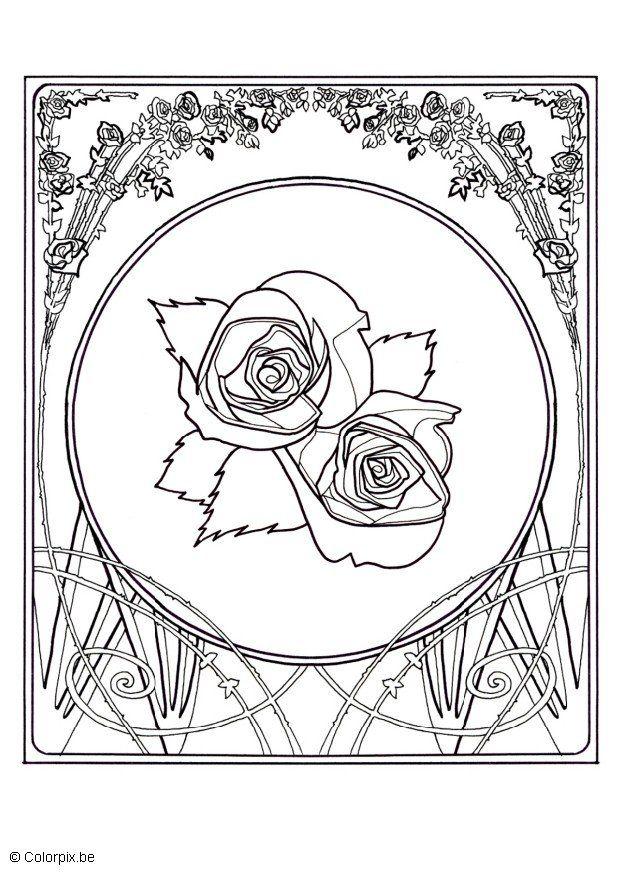 Coloriage roses
