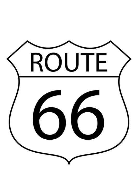 Coloriage route 66