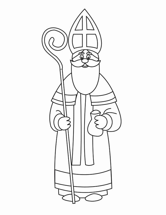 Coloriage Saint Nicolas