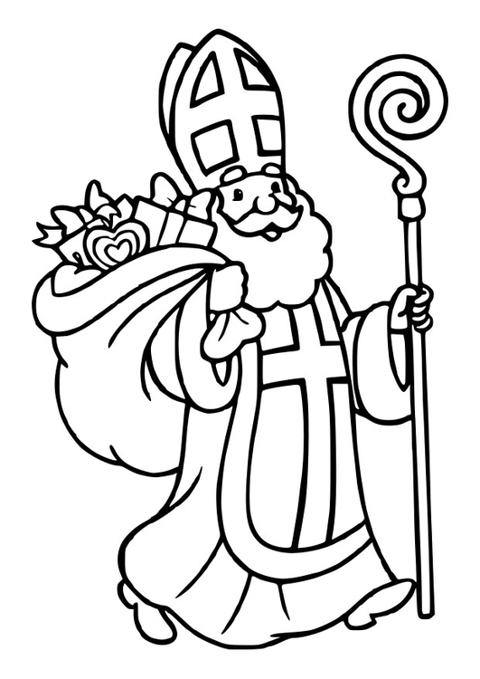 Coloriage Saint Nicolas