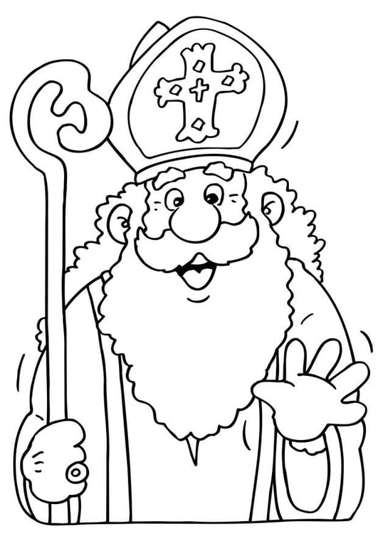 coloriage saint nicolas i8670