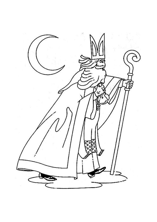 Coloriage Saint Nicolas