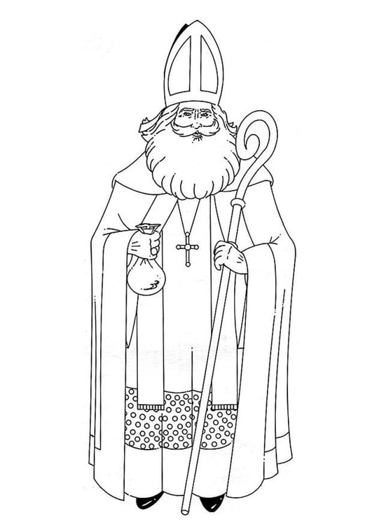 Coloriage Saint Nicolas  Coloriages Gratuits à Imprimer  Dessin 8884