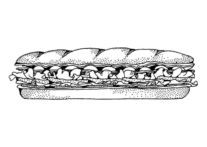 Coloriage sandwich
