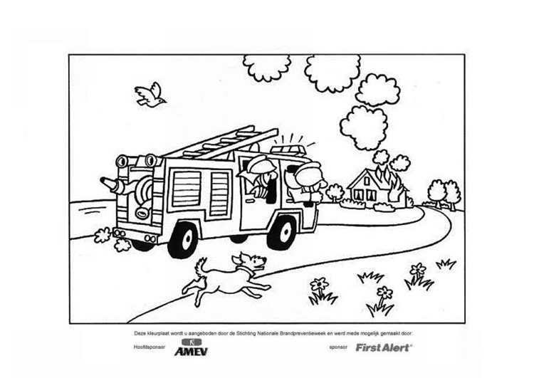 Coloriage sapeurs-pompiers