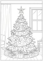 Sapin de Noël avec étoile