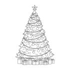 Sapin de Noël avec des cadeaux