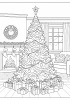 Sapin de Noël avec des cadeaux