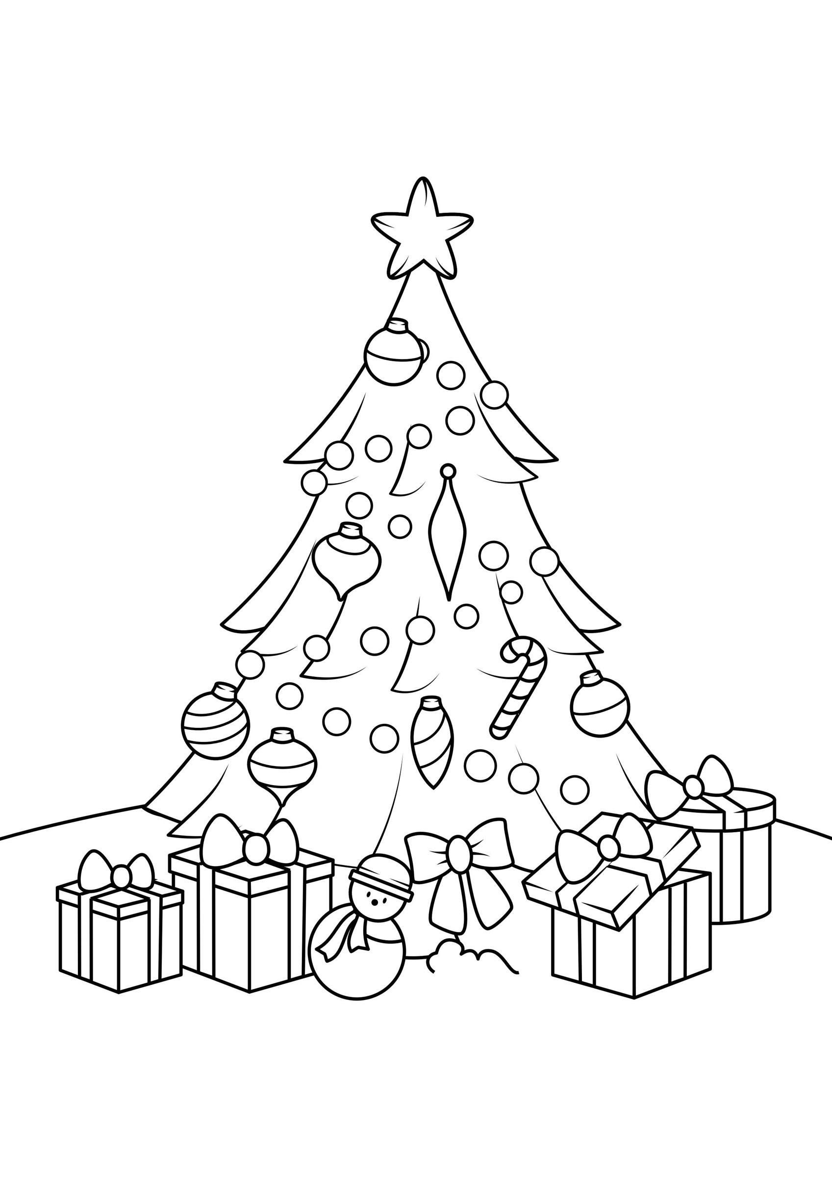 Coloriage Sapin de Noël Gratuit à Imprimer Img 31089