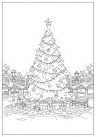 Sapin de Noël en ville