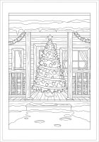 Sapin de Noël sur la terrasse