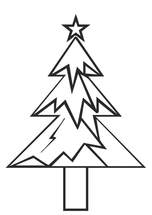 Coloriage sapin de NoÃ«l avec Ã©toile