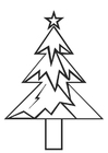 Coloriage sapin de NoÃ«l avec Ã©toile