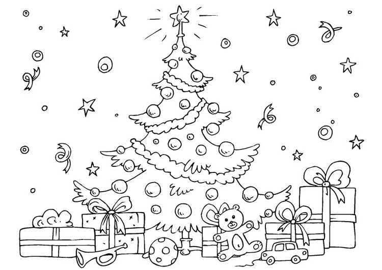 Coloriage sapin de NoÃ«l