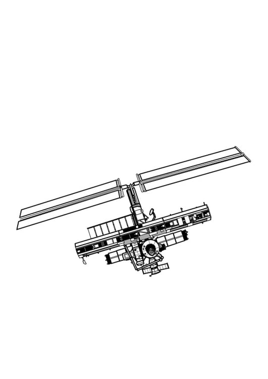 Coloriage satellite 