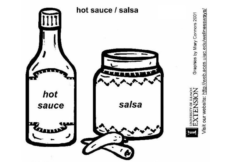 Coloriage sauce piquante