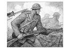 Coloriages Scène de la première guerre mondiale