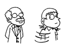 coloriage se retourner chez le médecin