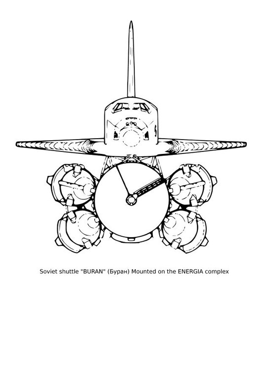 Coloriage shuttle soviÃ©tique