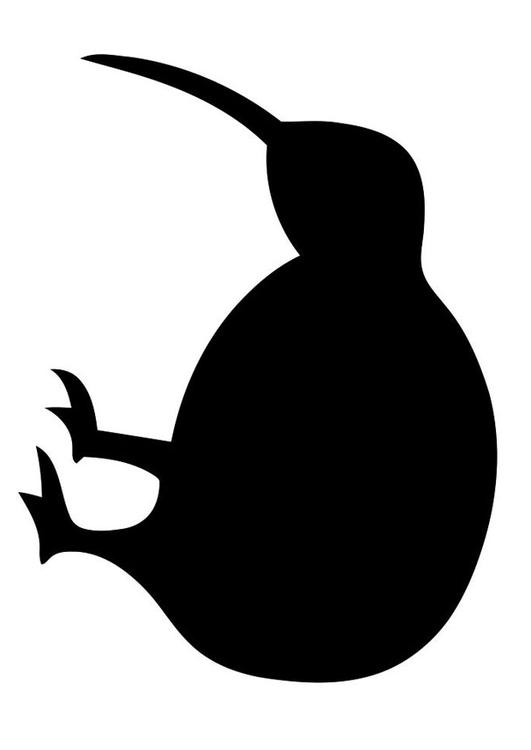 Coloriage Silhouette De Oiseau Kiwi Coloriages Gratuits