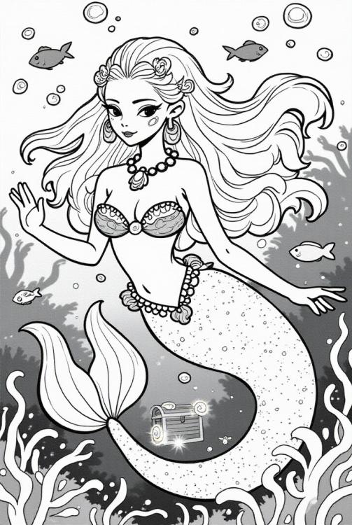 sirÃ¨ne gracieuse dans la mer
