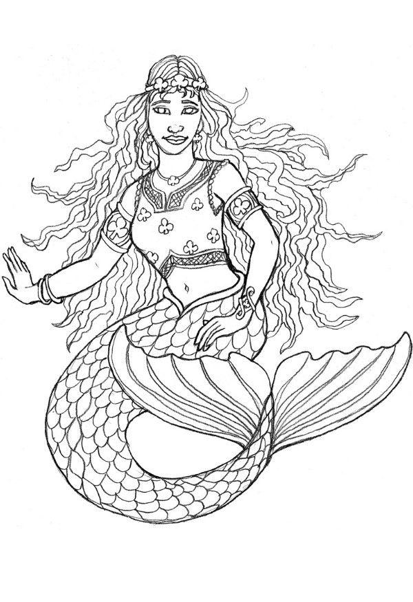 Coloriage sirène  Coloriages Gratuits à Imprimer  Dessin 6024