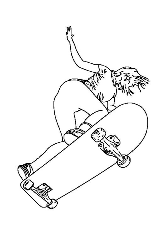 Coloriage Skateur