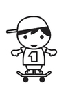 coloriage Skateur