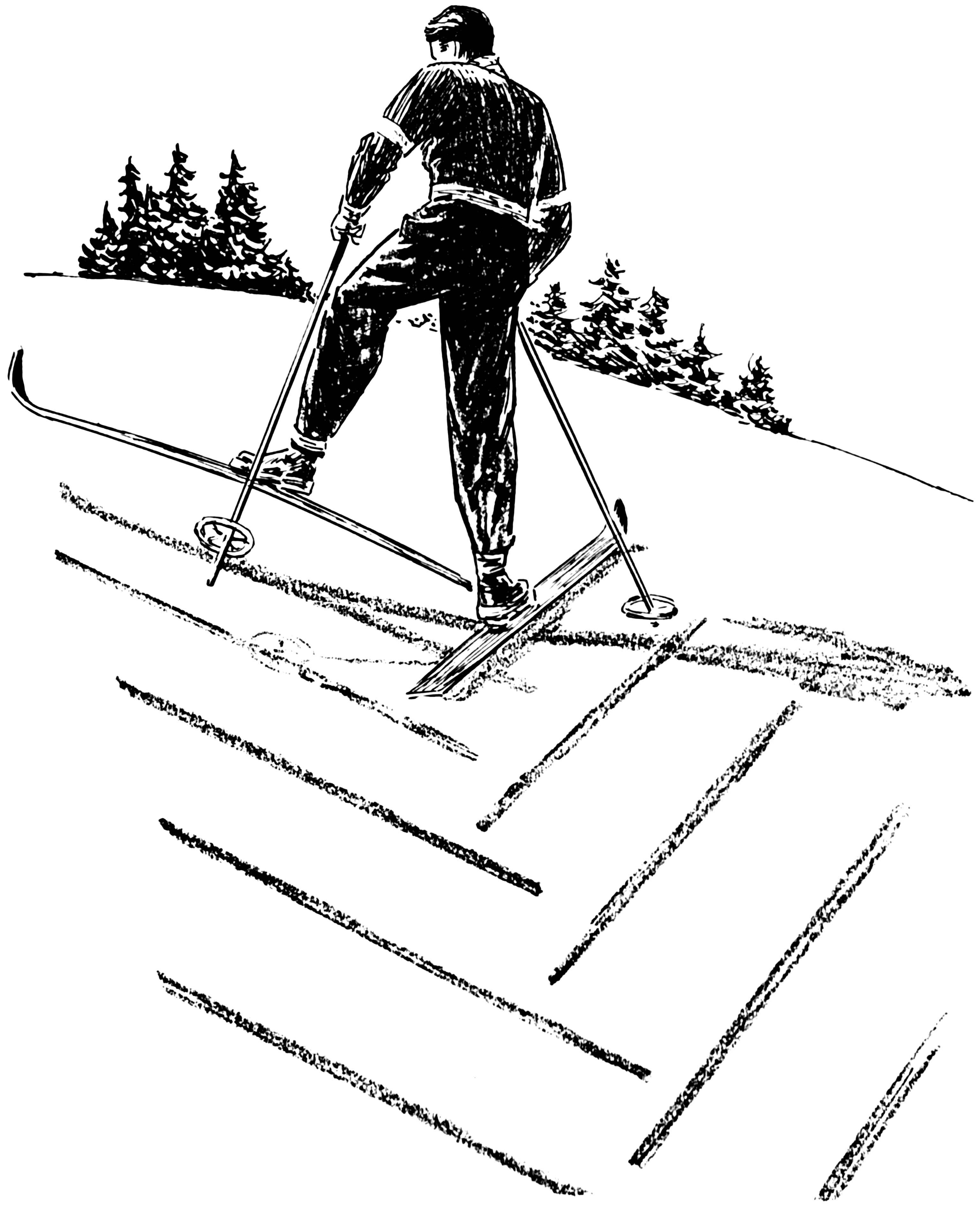 Coloriage skier - monter