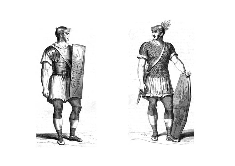 Coloriage soldat romain