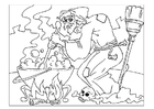 coloriage sorcière