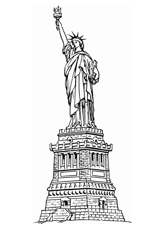 Coloriage statue de la libertÃ© Ã  New York