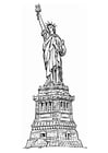 Coloriages statue de la liberté à New York