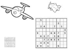 Coloriages sudoku - avions