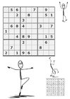 coloriage sudoku - faire du sport