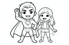 super-héros avec une fille