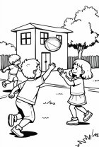sur le terrain de jeu