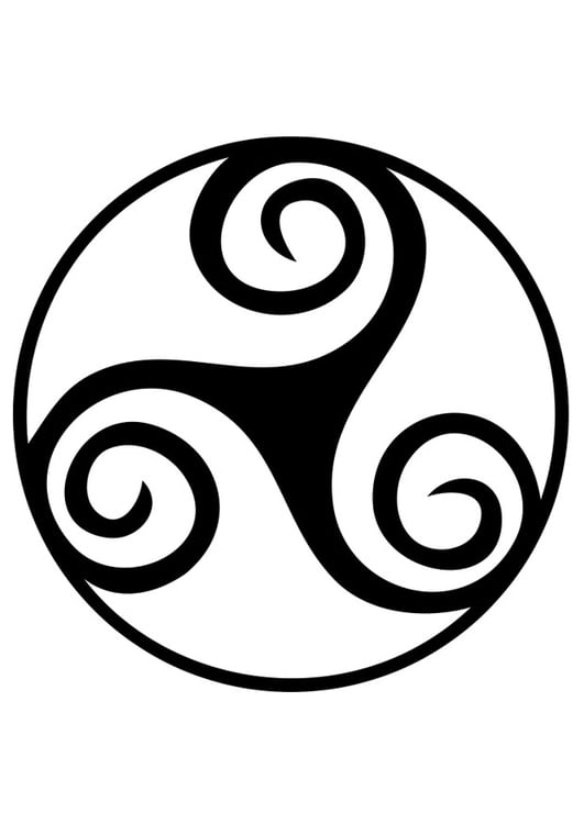 Coloriage symbole celte, triskÃ¨le
