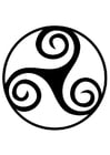 Coloriages symbole celte, triskèle