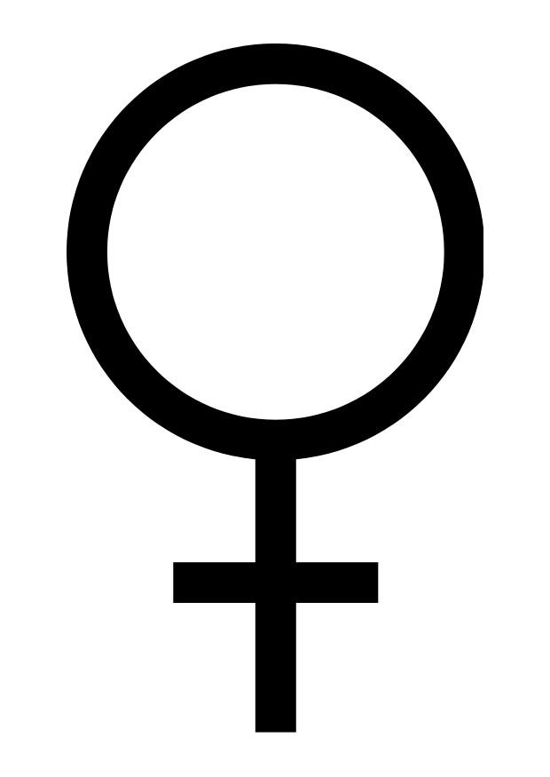 Coloriage symbole femme
