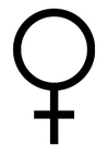 Coloriages symbole femme