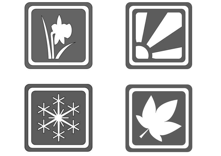 Coloriage symboles des saisons