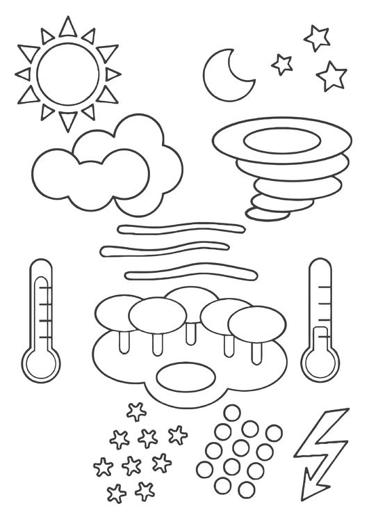 Coloriage symboles - le temps