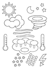 Coloriage symboles - le temps