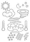 Coloriages symboles - le temps